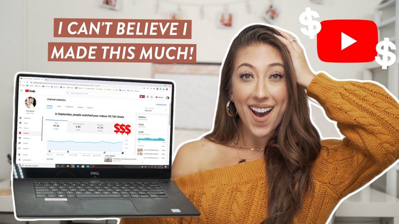 HOW MUCH I MADE ON YOUTUBE IN 1 MONTH WITH 10,000 SUBSCRIBERS | September YouTube Analytics