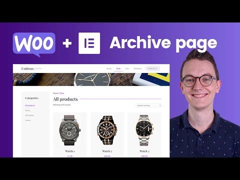 How to create a Product grid / Archive page with Categories – Elementor Woocommerce
