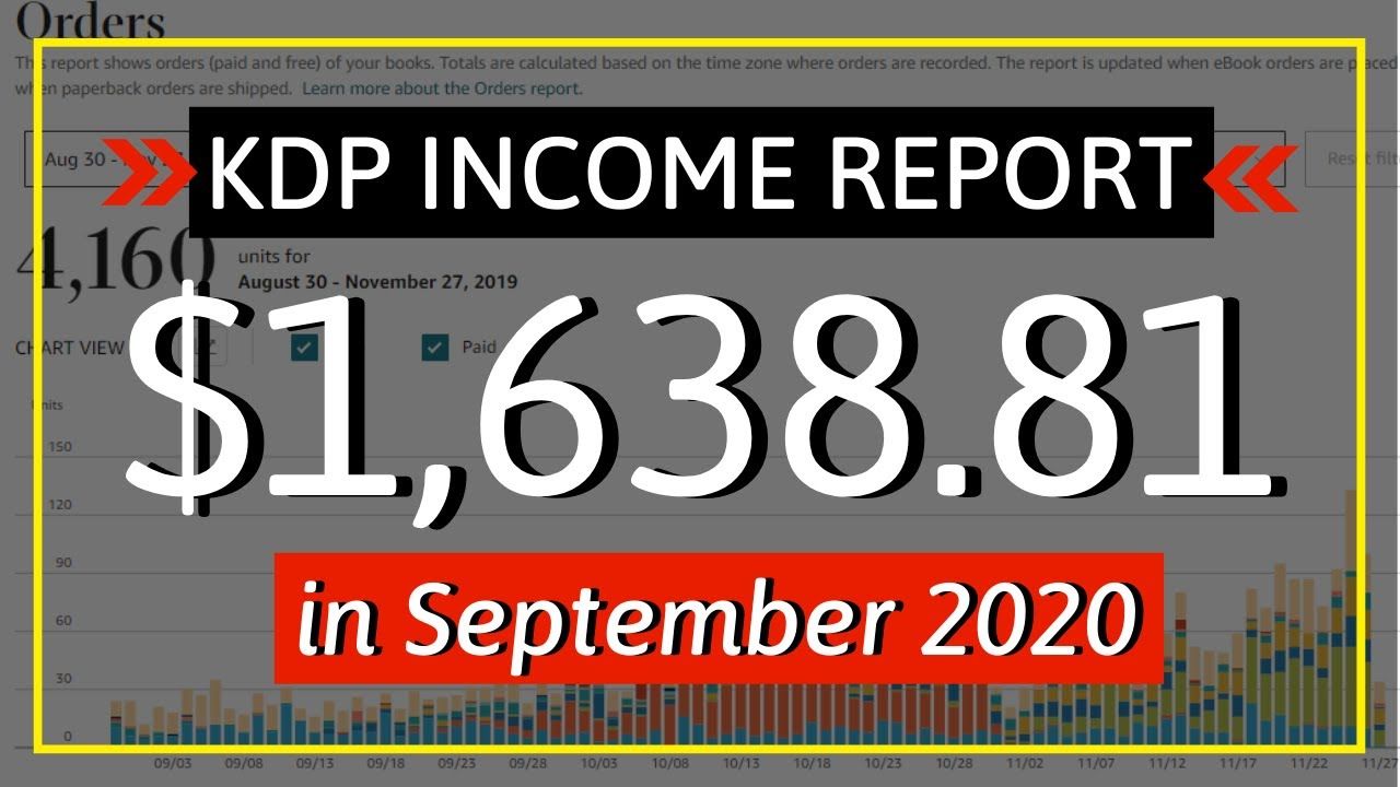 KDP Income Report September 2020: How I Earned $1,638.81 with Low & No Content