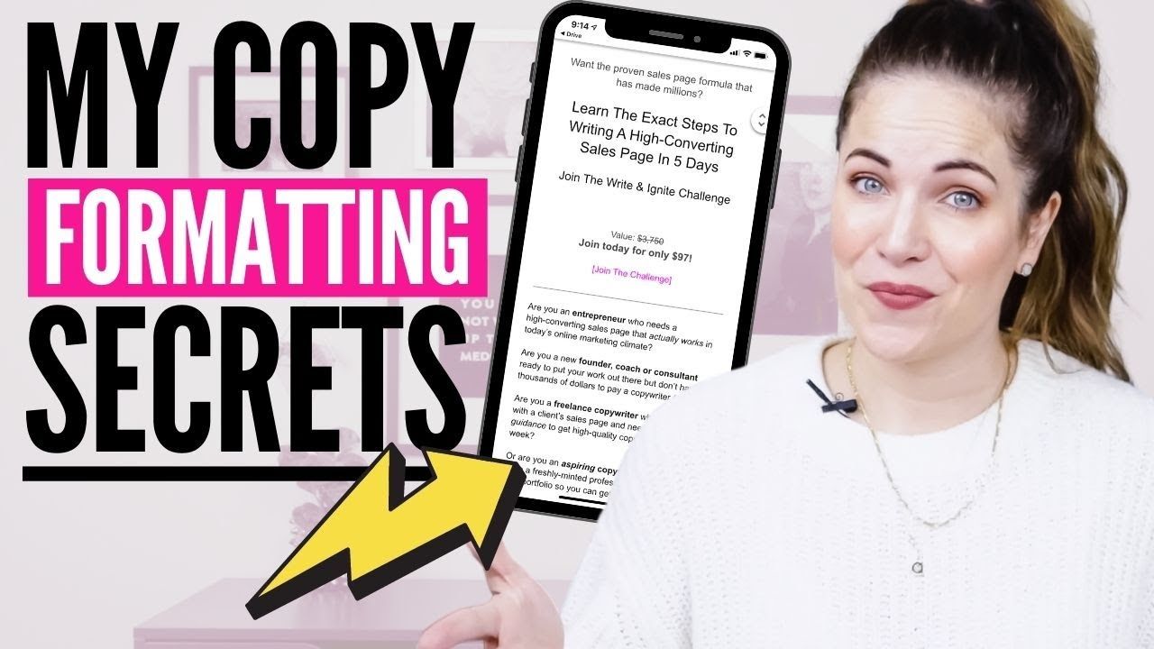 5 Sales Page Formatting Tips That Will Seriously Level Up Your Copywriting ????