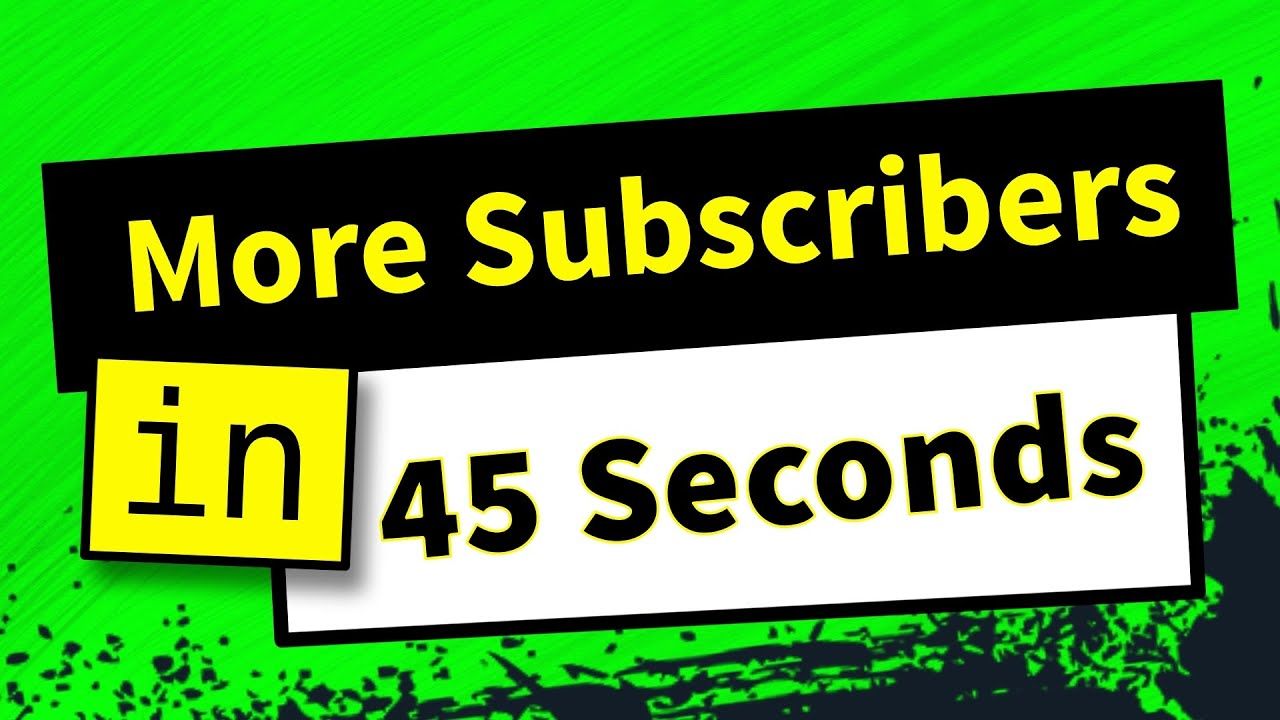 How to Get More Subscribers on YouTube in 45 Seconds #shorts