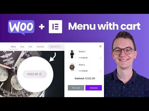 How to create a menu with a cart button with Elementor and woocommerce in WordPress