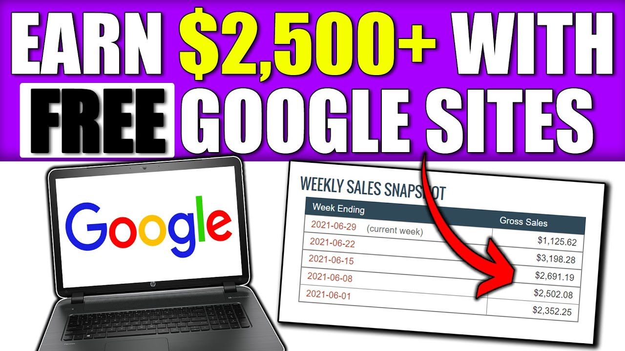 1 Google Site = $2,500 4 = $10,000 How to Make Money with CLICKBANK FOR FREE Using GOOGLE SITES