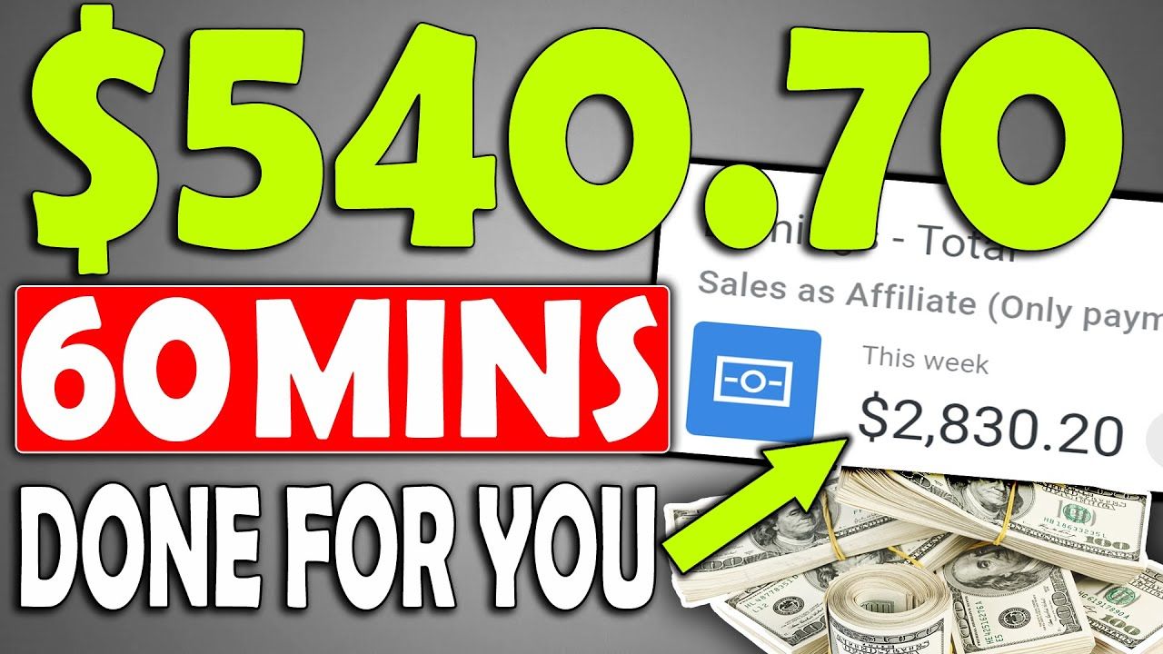 EARN $540 In 6O MINS (FREE) With a Simple Done For You Make Money Online Method!