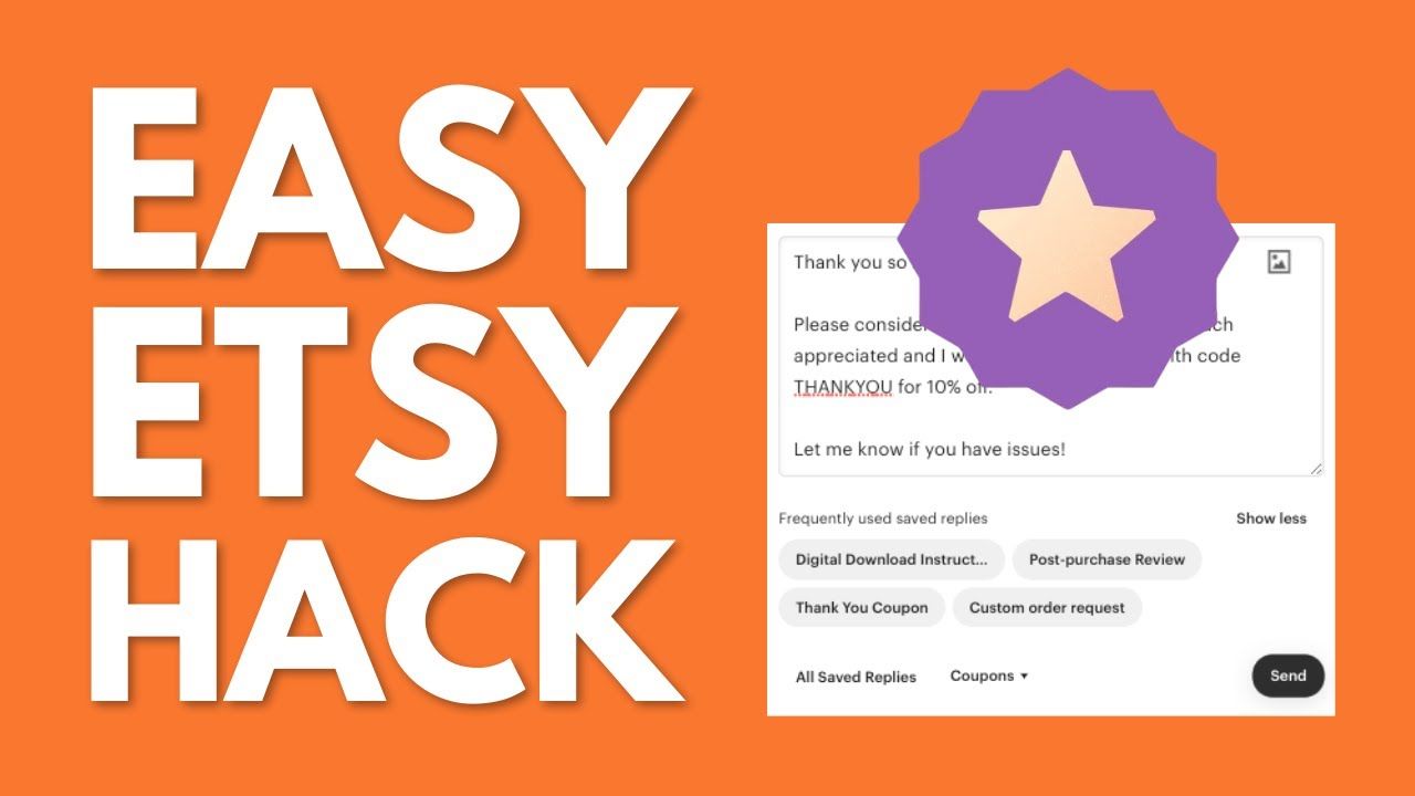 Etsy Hack To Save Time (AND BE A STAR SELLER!) How To Create Saved Replies On Etsy