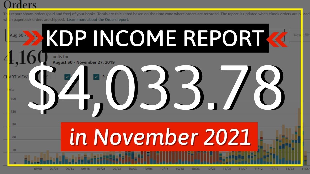 KDP Income Report November 2021: How I Earned $4,033.78 with Low & No Content Book Publishing
