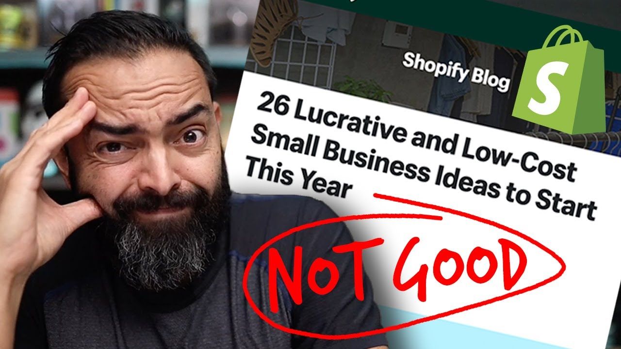 Shopify got this WRONG! Entrepreneur reacts to “Lucrative” 2022 Business Ideas