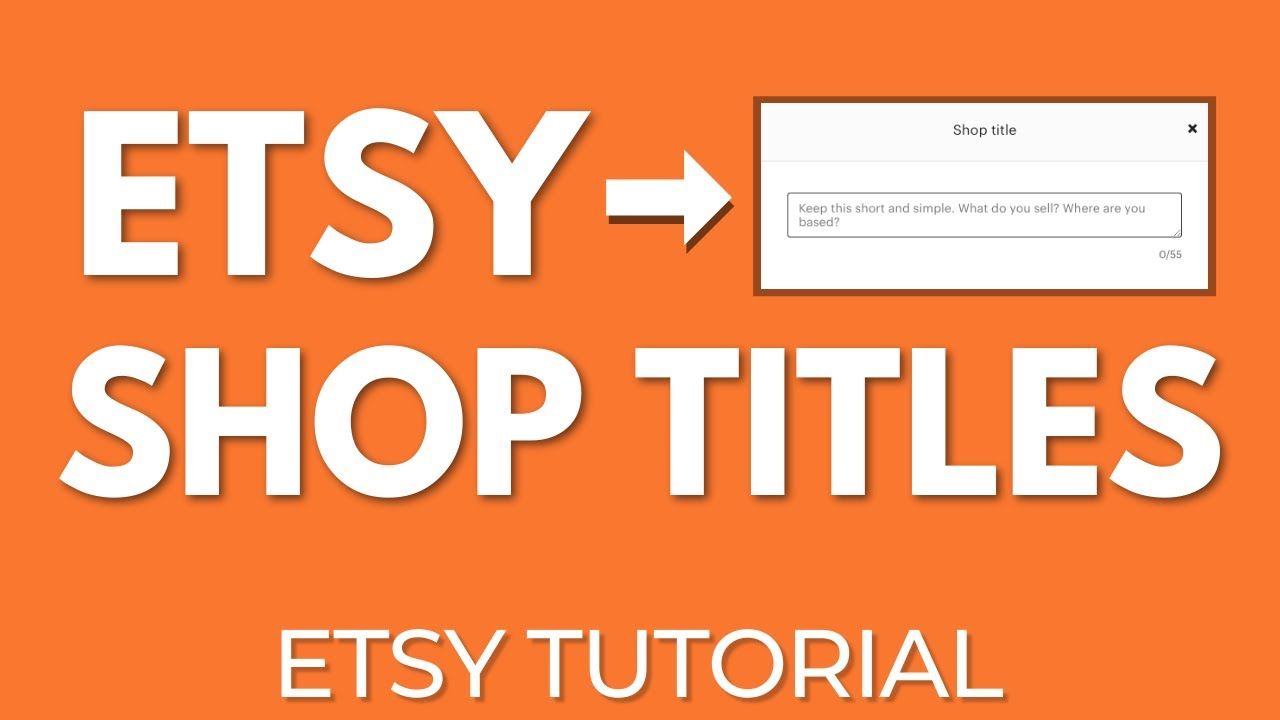 How To Edit Your Etsy Shop Title (Etsy SEO Tips)