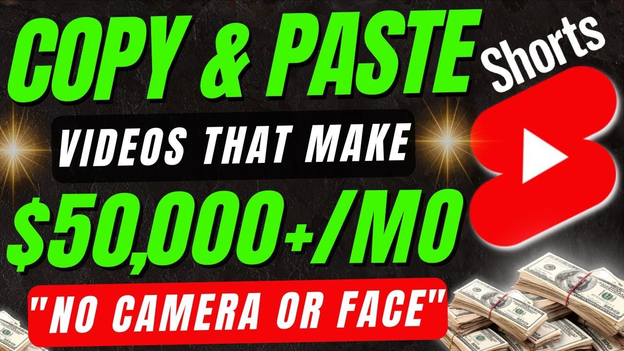 Copy & Paste YouTube Shorts And Make Money On Youtube Without Making Videos ($50,000 A Month Niche)