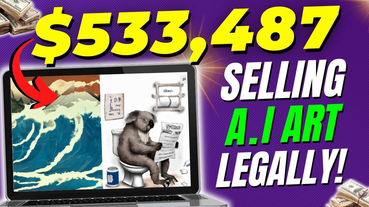 Earn $500 A Day For FREE Selling AI Art LEGALLY – Created in ONE Minute To Make Money Online