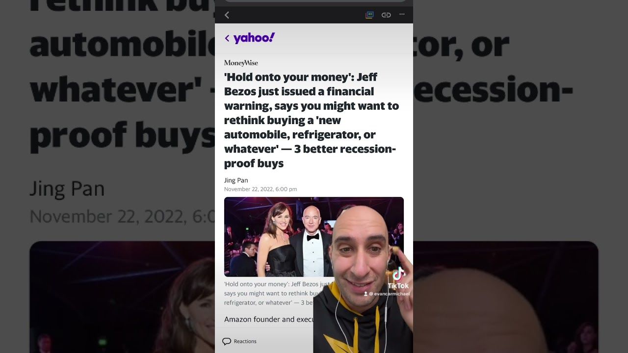 Jeff Bezos says don’t do THIS during a recession! #jeffbezos #recession #believe