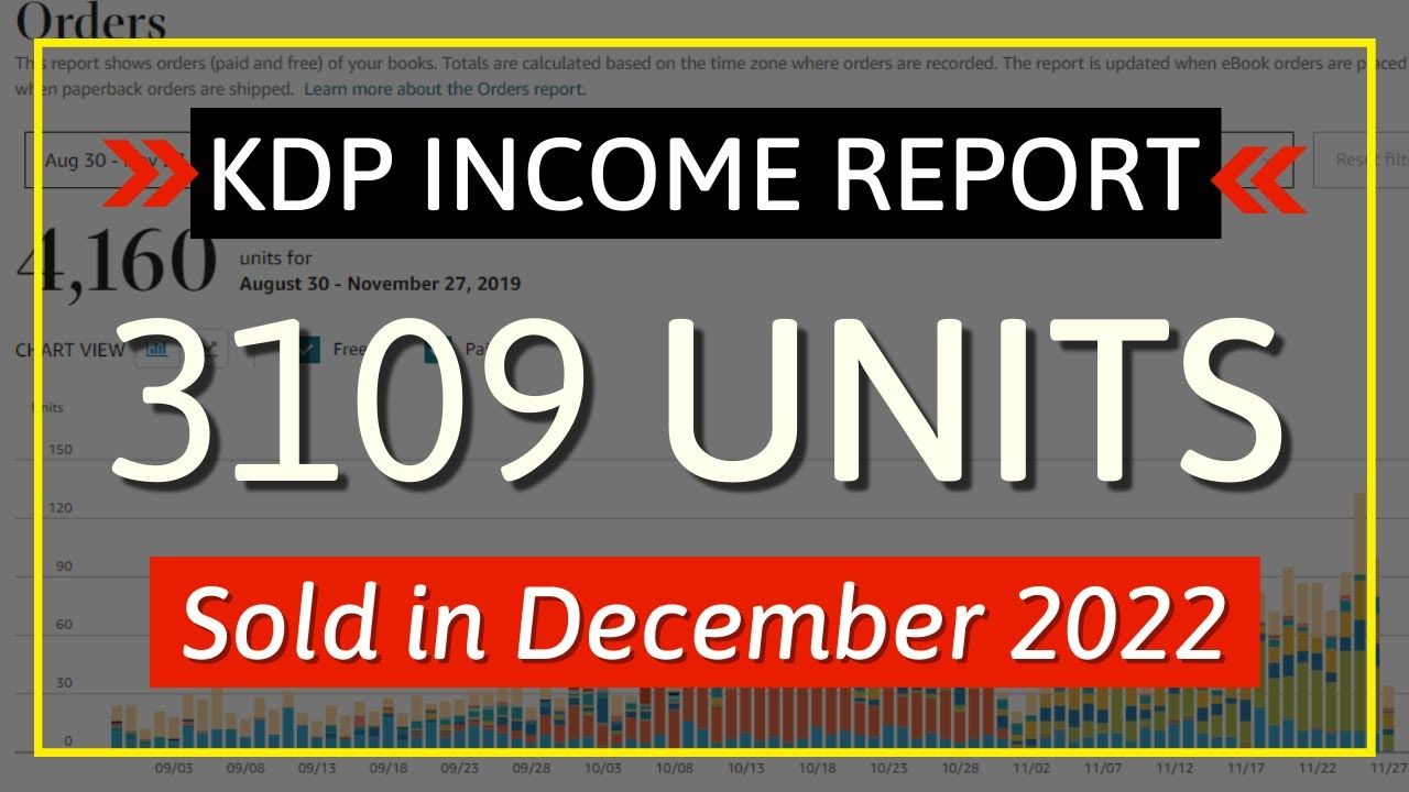 KDP Income Report December 2022: How I Sold 3109 Low Content Books and Made….