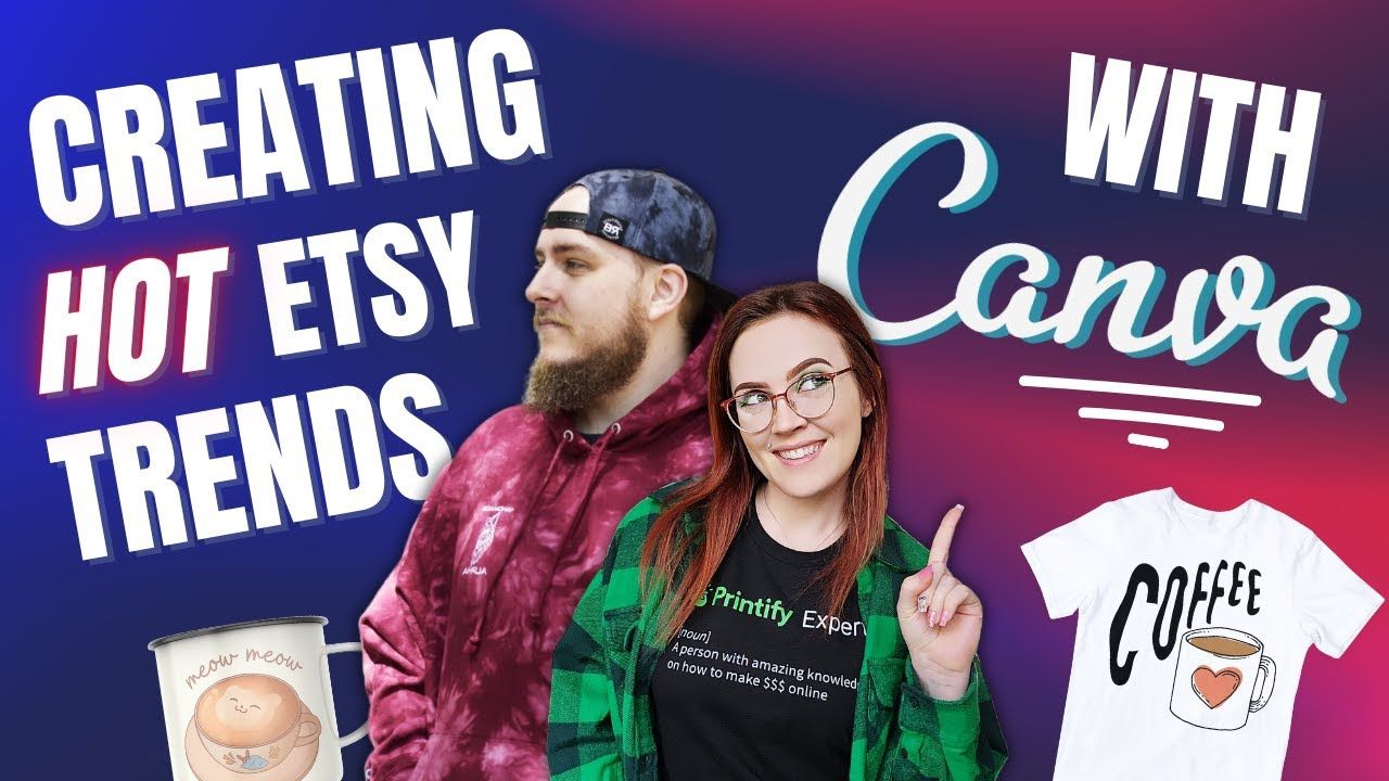 Design TOP Etsy 2023 Trends in Canva with Me – The Friday Bean Weekly Live Stream
