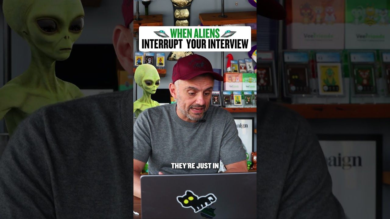 When aliens interrupt your interview  #shorts #aliens