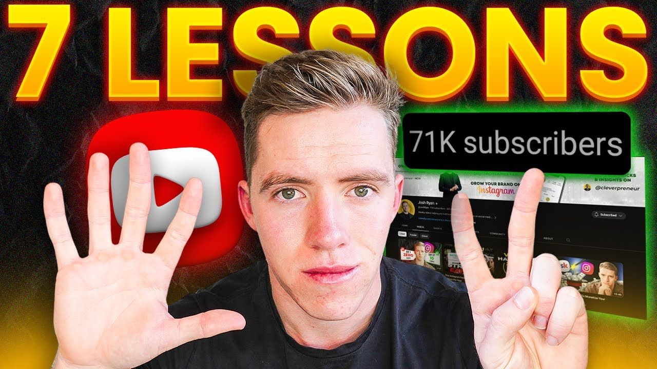 7 Lessons That Gained Me 70,000 Subscribers On YouTube