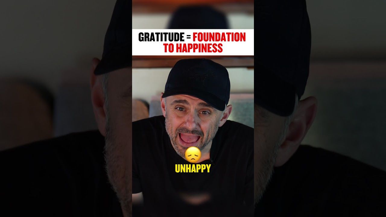 Gratitude equals foundation to happiness #garyvee #shorts