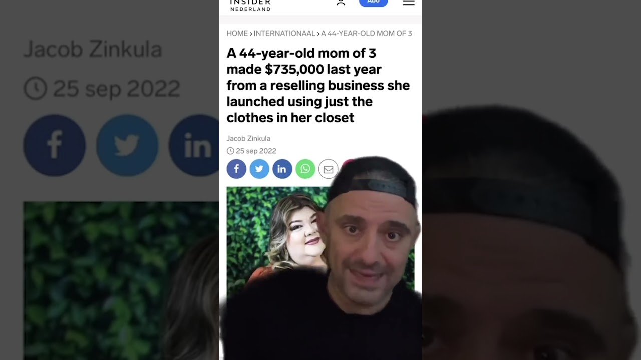 She made 6 figures with her reselling business .. flip life!! #garyvee #shorts #trashtalk