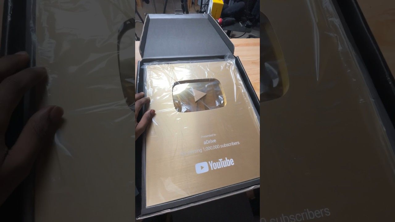 He Sent Me His Gold YouTube Play Button!  #Shorts