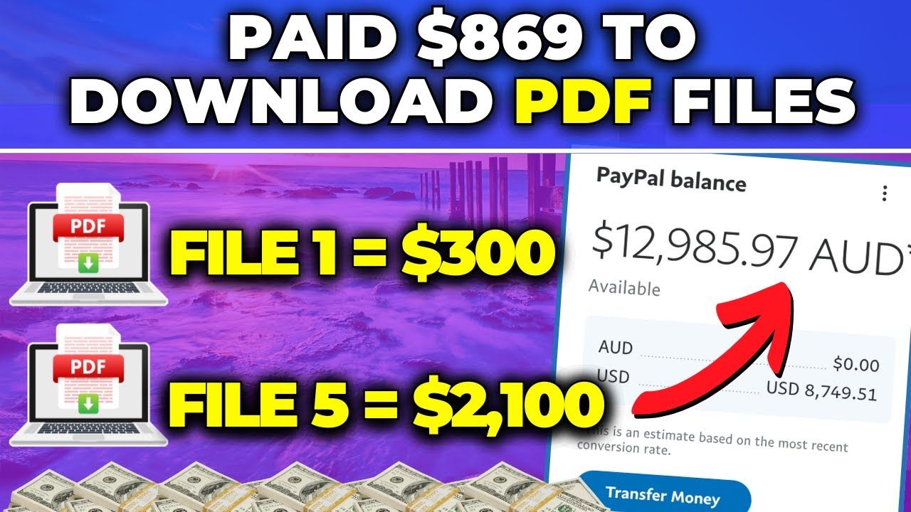 Earn $869 Downloading PDF Files For FREE ~ Worldwide! (Make Money Online)