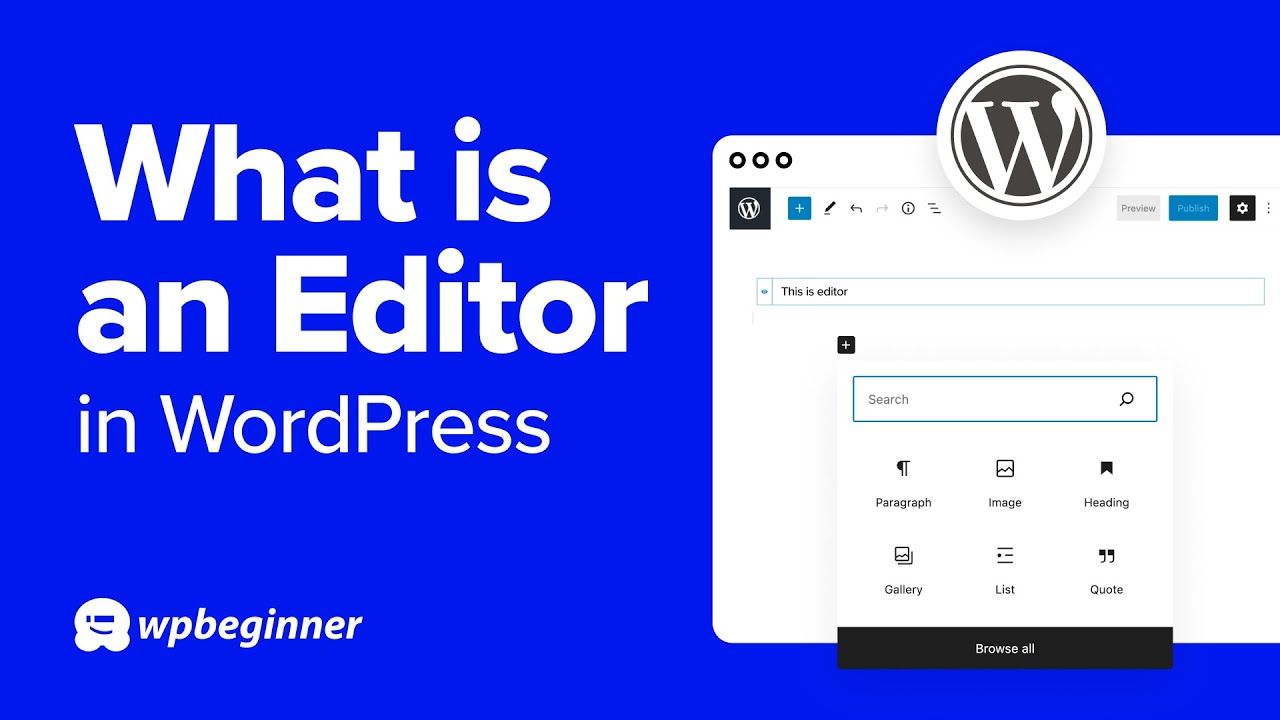 What is an Editor in WordPress?